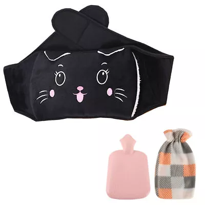 1000ML Hot Water Bottle Bag + Belts Rubber + Warm Plush Pouch Waist Cover Belts • £8.29