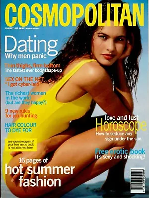 Cosmopolitan Australia February 1996 - Rare 1990s Women's Vintage Fashion Mag • $50