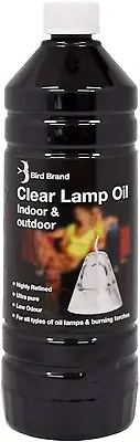 Bird Brand Clear Lamp Oil For Indoor & Outdoor Use Smokeless Fuel 1 Litre • £12.51