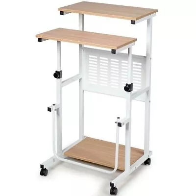 Multifunction Adjustable Height Mobile Stand-Up Computer Desk Work Station • $189.98