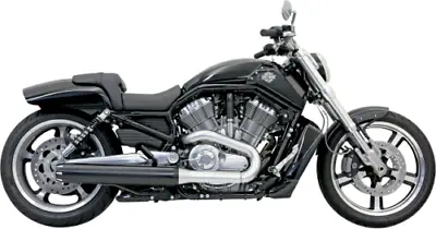 Bassani Black Steel 4  Slip On Exhaust Muffler 09-17 Harley Vrod Muscle VRSCF • $637.95