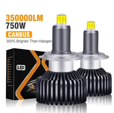 2X750W Canbus 360 H7 LED Car Headlight 350000LM For Projector Lens H1 9005 Fog • $45.56