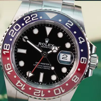 Rolex GMT Master II 126710BLRO - 40mm Mens Watch - Pepsi Bezel - Oyster Bracelet • £16750