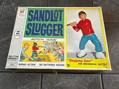 Vintage 1968 Milton Bradley Sandlot Slugger Spring Action Baseball Game #4840 • $12