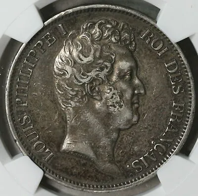1830-A NGC VF 25 France 5 Francs Louis Philippe Raised Edge 417K Coin (21091103C • $225