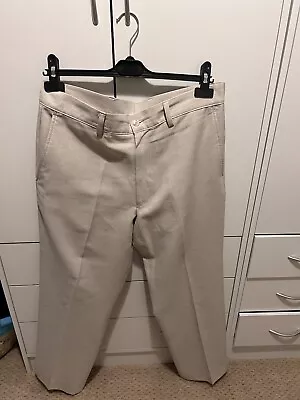 Men’s Cream Farah Trousers Size W34 L31 • £15