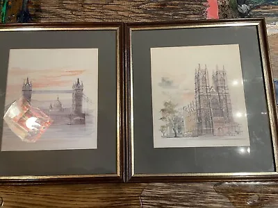 £20 • Buy London Landmarks By Mads Stage Two Framed Prints 33cmx28cm Excellent Condition
