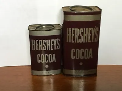 Vintage Hershey's Cocoa 1 Pound & 8 Oz USA Printed Recipes - Empty Tin Lot • $17.69