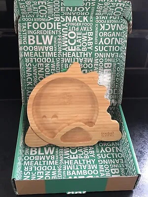 Bamboo Bamboo Baby Suction Plate Dinosaur Weaning Toddler Kids New Box RRP£16.99 • £8.25