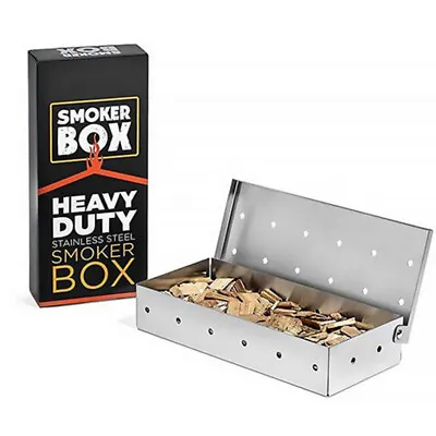 Heavy Duty Stainless Steel Meat Smoking Barbecue Smoker Box For Wood ChipsAdd • £12.77