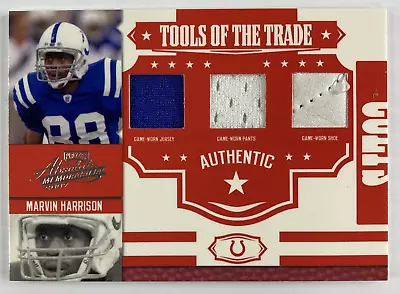 2007 Absolute Memorabilia Tools Of The Trade Marvin Harrison Triple Jersey /35 • $32.99