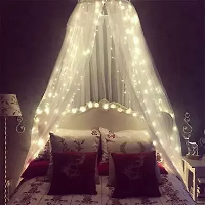 Mosquito Net For Bed Bed Canopy With 100 Led String Lights  Assorted Colors  • $25.40