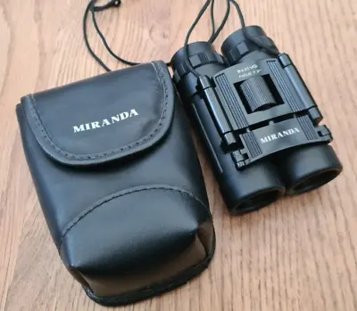 MIRANDA 8 X 21 VG FIELD 7.2 COMPACT BINOCULARS AND CARRY CASE IN VG CONDITION • £9.50
