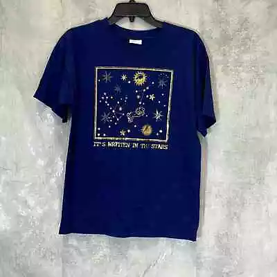 ABOUND Women's Navy Medieval Stars Short Sleeve Crewneck Oversized T-Shirt SZ XS • $15