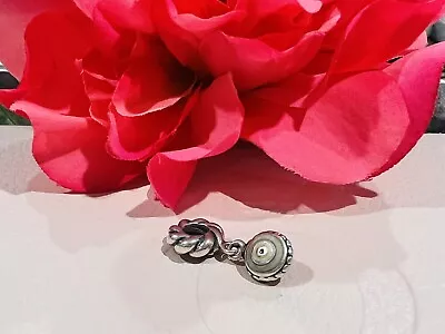 Pandora Evil Eye Blue Enamel Hanging Charm #790529 Retired Ale 925 DISCOLOURED • $19