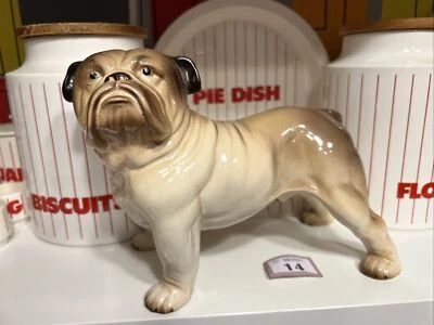 VTG Melba Ware Best Of Breed Glazed British Bulldog Ornament Figurine 9.5” Long • £16.50