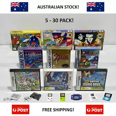 Game Box Protectors For N64 / SNES / GB / GBC / GBA / DS / 3DS - 0.4mm Lot Bulk • $70.50