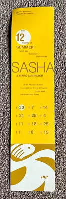 Sasha - The 12 Nights Of Summer - Up Yer Ronson - Leeds - 1995 Promo Card/Flyer • £20