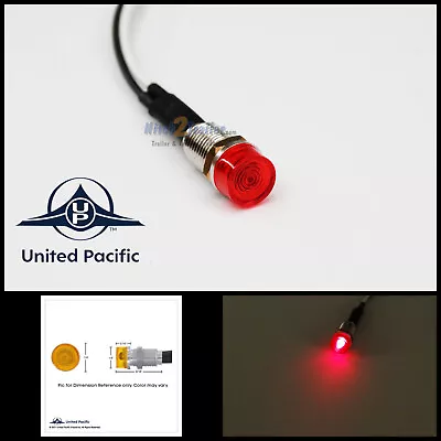 (1) Red Mini LED Dash Light Indicator Pilot Warning Lamp 1/4  Mounting Hole • $7.49