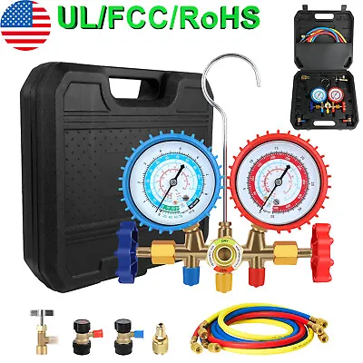 AC Manifold Gauge Set 3-Way For R134A/R22/R12/R502 Refrigeration Charging • $37.99