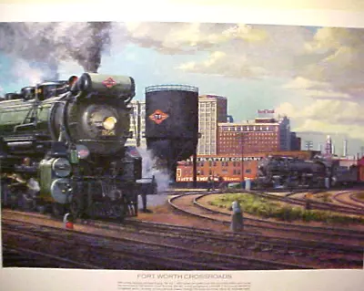 Railroad ArtWinfieldT&P Ft.Worth Crossroads  #904 And ATSF391518X24 S/n(7804) • $42
