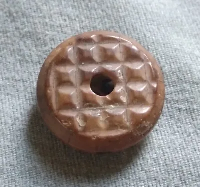 Antique Checker Board Vegetable Ivory Whistle Button. • $9.99
