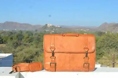 Bag Leather Genuine Men Vintage Messenger S Laptop Travel Briefcase Shoulder New • $66.50