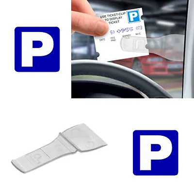 New Car Vehicle Windscreen Park Parking Ticket Clip Work Pass Holder Gadget  • £2.99