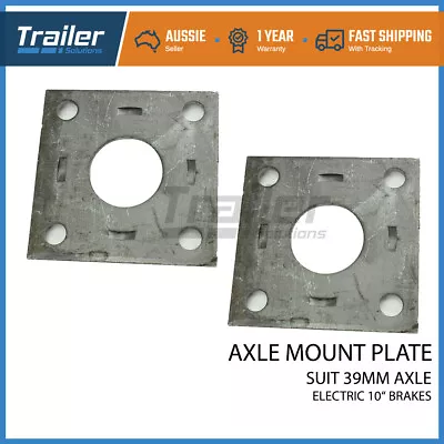 $23 • Buy Trailer Braked Axle Electric Flange Suit 39mm Axle Brake Plate Mounting Weld On