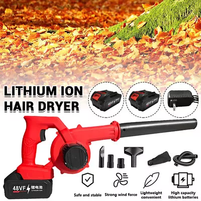 48VF Electric Lightweight Cordless Handheld Leaf Blower 2 Battery For Lawn Care • $39.95