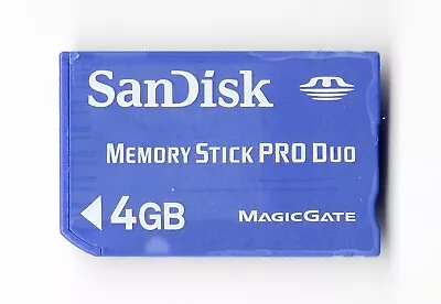 SanDisk Memory Stick Pro Duo 4GB Memory Card For Sony Camera / PSP • $13.99