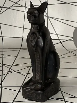 Sphynx Cat Ornament Figure Egyptian Statue On A Base Carved • £12.99