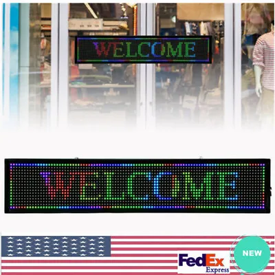 40  X 8  7 Colors P10 LED Sign Scrolling Message Display Business Sign Program • $72.20