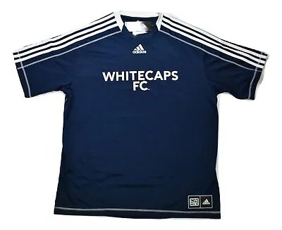 Adidas MLS Mens Vancouver Whitecaps Climalite Blue Soccer Jersey NWT M • $9.99
