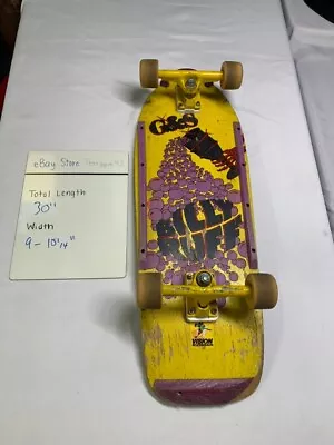 RARE OG 1983 Yellow Purple G&S Billy Ruff Chalice Bubbles Skateboard FREE SHIP • $695