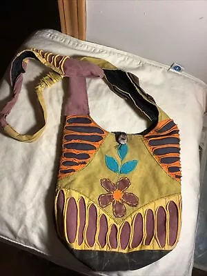 India Boutique Bohemian Crossbody Bag Made In Nepal • $12