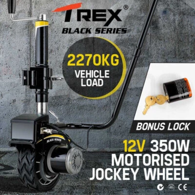 $339 • Buy T-REX 12V 350W Motorised Jockey Wheel Electric Power Mover Caravan Trailer Boat