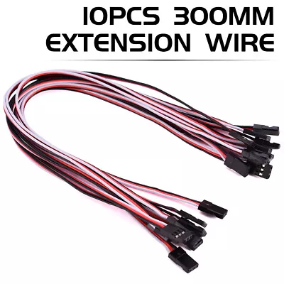 10x 30cm Servo Extension Lead Cable JR Male To Male Connector For RC Futaba • $6.74