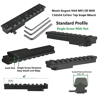 Mosin Nagant M44 M91/30 M38 7.62x54 Top Scope Mount Single Screw • $9.99