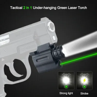 $38.99 • Buy 1000 Lumen Green Dot Laser Gun Pistol Weapon Light Sight LED Flashlight Hunting