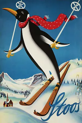 366402 Stoos Vintage Travel Ski Art Decor Wall Print Poster • $29.95