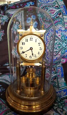 £300 • Buy Gustav Becker Anniversary/Torsion Clock Disc Pendulum, Plastic Dome 