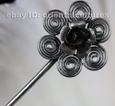 Tribal Exotic Chinese Handmade Miao Silver Hairpin • $20