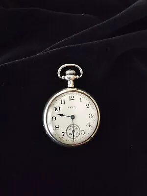 Vintage Elgin Open Face Pocket Watch • $125