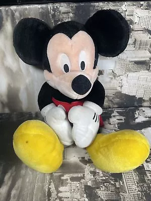 Disney Store Mickey Mouse Plush Toy Original Soft Teddy Genuine Black Red 14” • £9.99