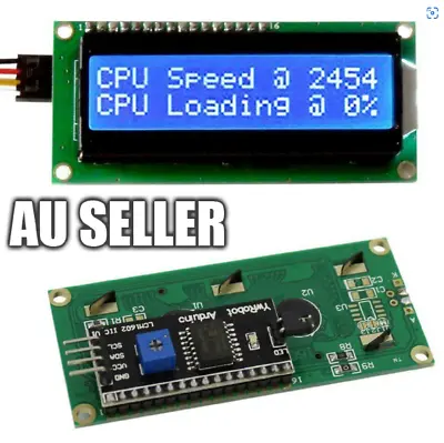 $8.50 • Buy 1602 16X2 LCD Display IIC/I2C/TWI/SPI Serial Interface Module For Arduino
