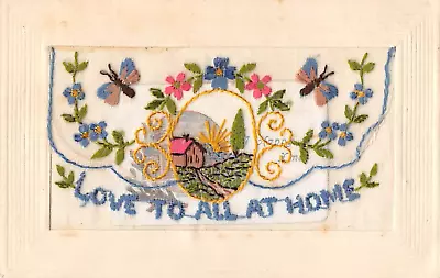 Postcard Military Wwi Silks  Love To All At Home • £6.90