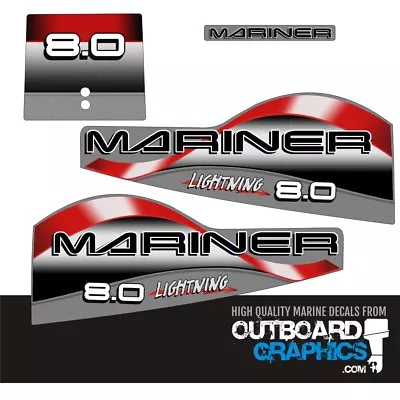 Mariner 8hp Lightning 2 Stroke Outboard Decals/sticker Kit • $39.67