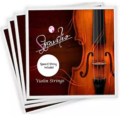 Top Race 4/4 & 3/4 Violin Strings - Bronze Violin Strings Full Set (G-D-A-E) - V • $26.57