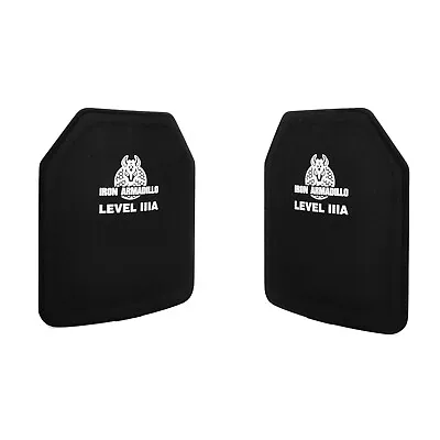 IRON ARMADILLO® Level IIIA 3A 10 X12  Hard Body Armor Bulletproof Plate PAIR • $111.99